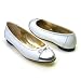Betta Carrano 'Lola' Flat (White/Silver) Image