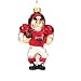 SC Sports Arkansas Razorbacks Caucasian Football Player Ornament (Set of 2)