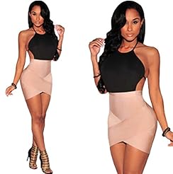 Sexy Spring Summer Nylon/Rayon/Spandex Fitted Bandage Dress/Bodycon Dress/Club Dress 