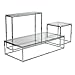 Euro Style Sandor Clear Glass Top Console Table, Chromed Steel Base