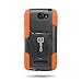 CoverON® Kickstand Hard + Soft Dual Layer Hybrid Case for Alcatel One Touch Fierce 2 / Pop Icon A564c - Black Hard Neon Orange Soft Silicone