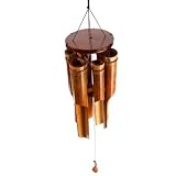 Bamboo Windchime 6 Chimes Light Brown, Medium