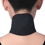 PIXNOR Magnetic Therapy Thermal Self-heating Neck Pad Belt (Black)