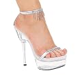6 Inch Women's Sexy Shoe Dance Shoe High Heel Platform With Rhinestone Heel And Dangling Rhinestones