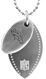 Stainless Steel NFL Denver Broncos Football Dog Tag Necklace 26"