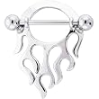 Tribal Flames Nipple Shield