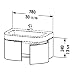 Duravit 628705 Happy D. Vanity Unit For 041780 Bath Sink Macassar