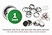 250 Pack - 1 Inch Diameter Pin Buttons Sets for Badge Making Metal Parts Backpins