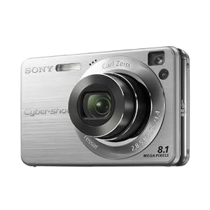 Sony Cybershot DSC-W130-S Digitalkamera (8 Megapixel, 4-fach opt. Zoom, 6,4 cm (2,5 Zoll) Display, Bildstabilisator) silber
