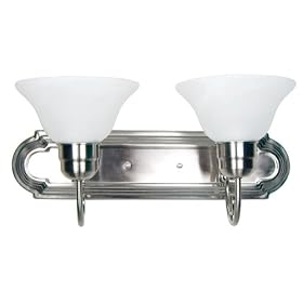 Yosemite Home Decor 4992-2SN 19.5-Inch 2-Light Bathroom Vanity, Satin Nickel by Yosemite Home Decor