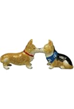 Westland Giftware Mwah! Corgis 2-3/4-Inch Magnetic Salt and Pepper Shakers