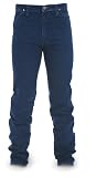 Wrangler 34 Inseam Cowboy - cut Stretch Denim Jeans Navy