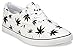 Hipster Mens Marijuana Weed Leaf Skate Shoe,White,9 D(M) US
