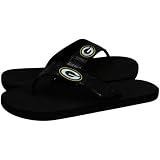 Green Bay Packers Ladies Black Sequin Strap Flip Flops (5/6)