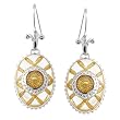 Resin & Yellow Laser Finish Earrings
