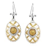 Resin & Yellow Laser Finish Earrings
