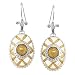 Resin & Yellow Laser Finish Earrings