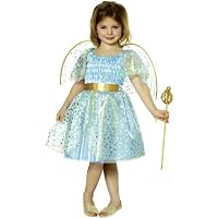 Girls Blue Sky Fairy Costume Pixie (wand, shoes not included) RUNS SMALL SEE NOTES