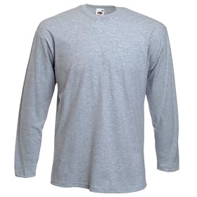 Long Sleeve Fruit of the Loom Cotton T-Shirt (6 Colours)