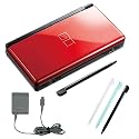 Nintendo Ds Lite Crimson and Black Handheld Video Game Console w/ *BONUS* Stylus, and AC Adapter