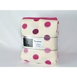 Duet Polka Dot Fleece Throws in Pink