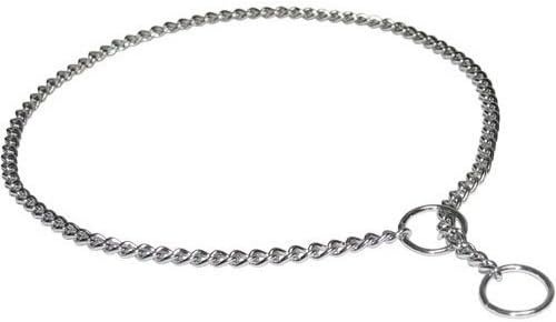 Dean &amp; Tyler Presents Short Link Professional SHOW COLLAR FUR Saver - Chrome Plated Steel - Size 32" By 1mm - Herm Sprenger Original!!! - This FUR Saver Recommended By VDH Member of F.C.I.