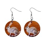 Wild Hare Earrings Limited Edition Art Jewelry