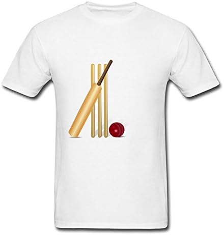 Cricket Wicket And Bat Glenturner Tee Casual Men Diatinguish Gray