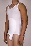 413jR8%2BKk2L. SL160  Underworks Mens Compression Tanksuit Girdle Shirt , 2X, White