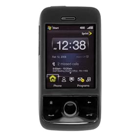 Black Durable Soft Silicone Skin Cover Case for Sprint HTC Touch Pro CDMA Cell Phone