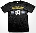 Uruguay Flags International Soccer T-shirt, Uruguayan Soccer Mens T-shirt
