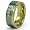 8mm Gold Plated Titanium Ring with CZ - Size 11