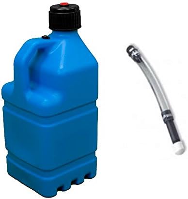 5 Gallon Utility Jug with Deluxe Filler Hose Kit (Blue)