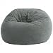 Beanbag Chair, 4' Large Suede Fuf - Black, Espresso, Gray