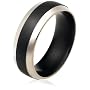 Black Titanium 8mm Wedding Band w/ Raised Center Stripe
