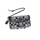 Authentic Coach Legacy Signature Capacity Flap Wristlet 41941 BLACK