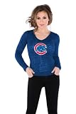 Chicago Cubs Women's Burnout Thermal Top - By Alyssa Milano