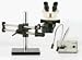 Stereo-Zoom 4.5 ESD-Safe Microscope with Dual Arm Base and Fiber Optic Dual Point Lig...