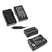 Lithium-Ion Battery & Charger with Car Adapter for Olympus Digital SLR E-520
