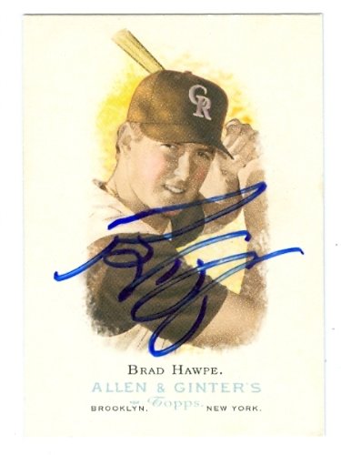 Brad Hawpe Autographed/Hand Signed MLB Baseball Card (Colorado Rockies) 2006 Topps Allen & Ginter #3