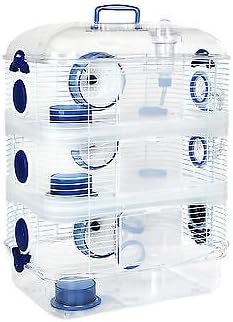 Hamster Cage Neon Leo 3 Apartment Gerbil Mouse in Crystal .