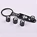 D&R Set of 4 Car Tire Valve Stem Air Caps Cover + Keychain for Autobot Transformers