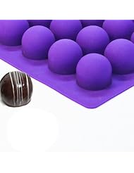 Buy Truffly Made. Large Round Chocolate Truffle, Jelly and Candy Mold, 35 cavities,...