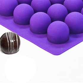 Buy Truffly Made. Large Round Chocolate Truffle, Jelly and Candy Mold, 35 cavities,... now!