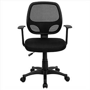 Flash Furniture Mid-Back Black Mesh Computer Chair