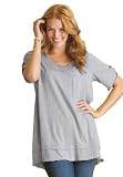 Woman Within Plus Size Layered look knit mega tunic top