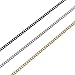 Areke Chain Mens Necklaces - Stainless Steel Necklace For Women Gold Black Silver Set Of 3 Pcs 3.5mm