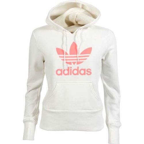 Adidas Damen Kapuzenpullover Trefoil, running white/ turbo, 36, O57499