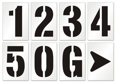 Extra Large Field Set Polyethylene Stencil Sign, 24 Extra Large Field Set Polyethylene Stencil Sign, 24