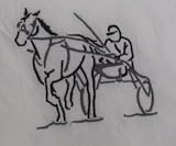 Harness Racing Horse Flour Sack Dish Towel